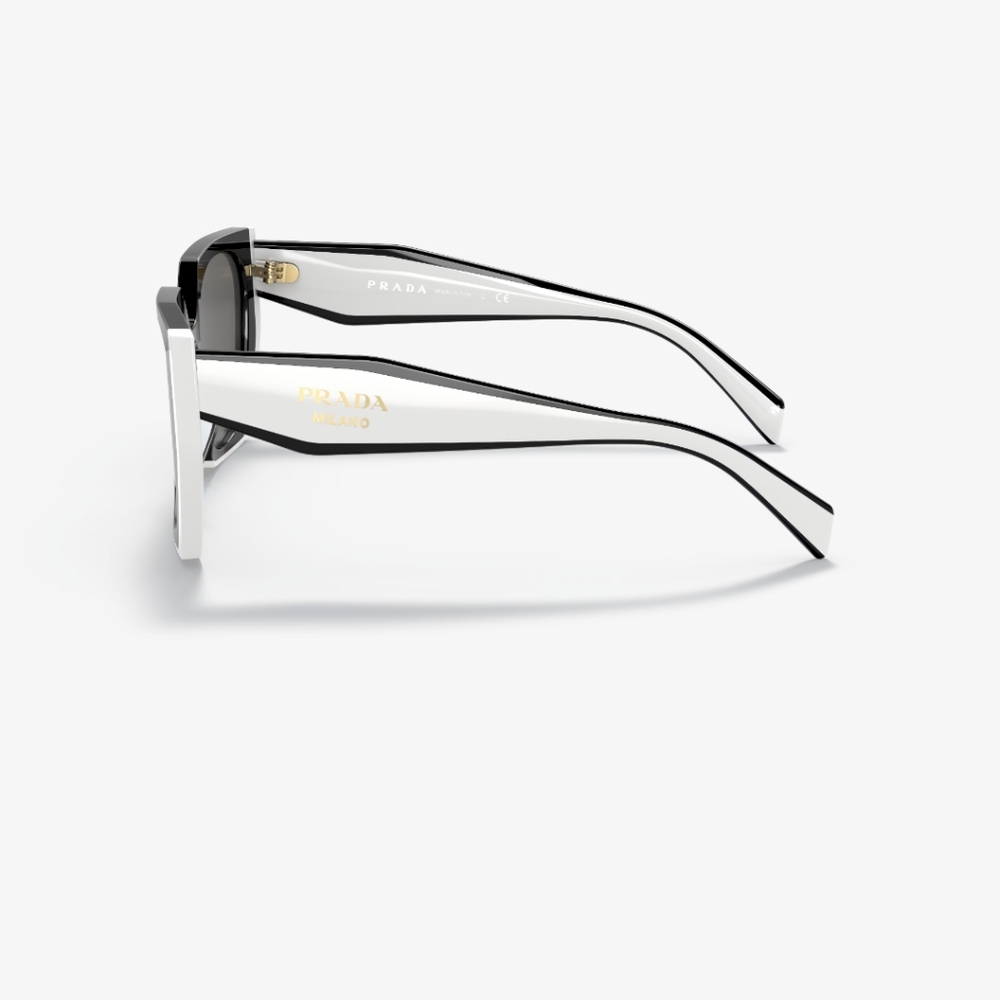 Authentic Prada SPR15W 09Q5S0 Sunglasses Black White - Picture 5 of 10